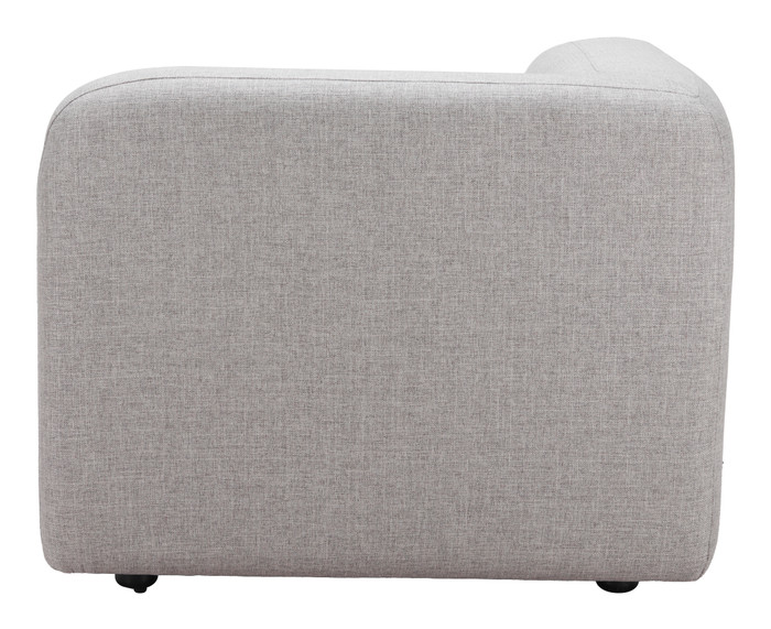 Zuo Modern Biak Corner Chair Gray