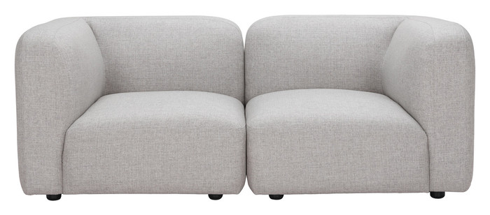 Zuo Modern Biak Corner Chair Gray