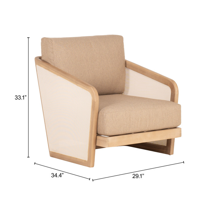 Zuo Modern Sakina Lounge Chair Brown