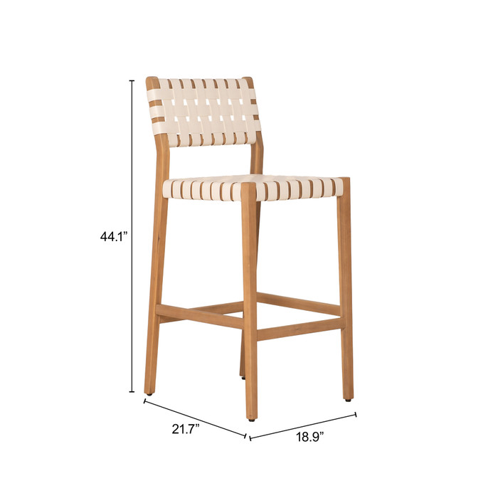 Zuo Modern Mizuya Barstool White
