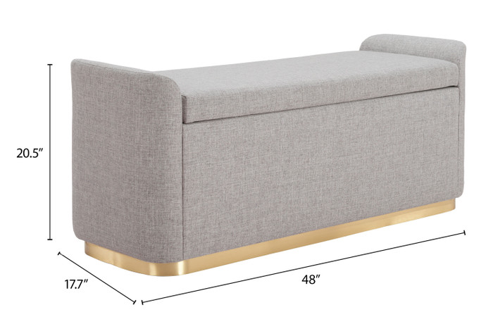 Zuo Modern Dobo Storage Bench Gray