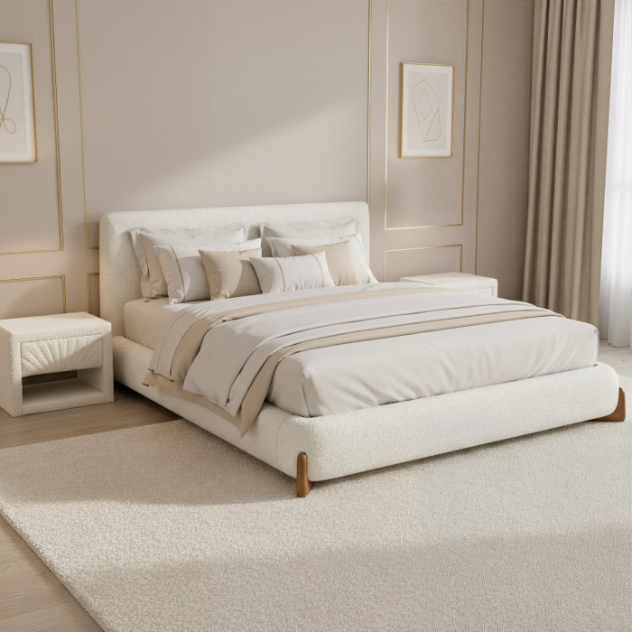 Zuo Modern Baris King Bed Ivory