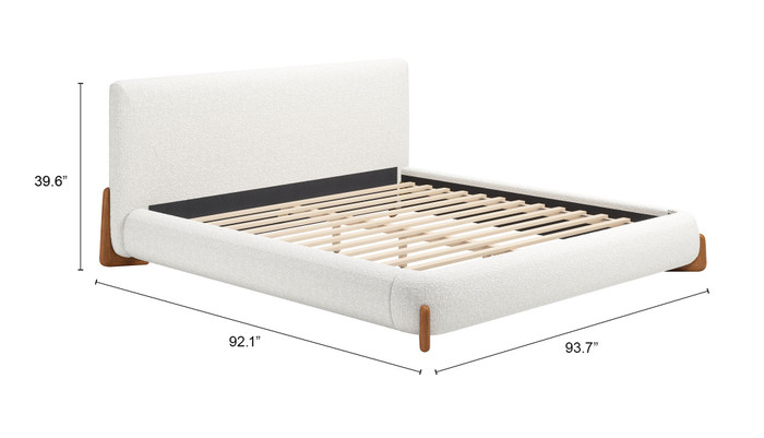 Zuo Modern Baris King Bed Ivory