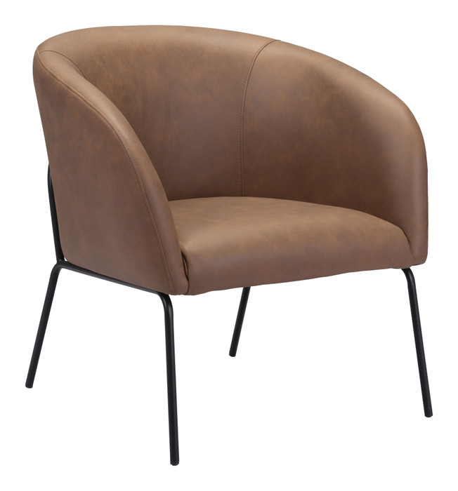 Zuo Modern Quinten Accent Chair Vintage Brown