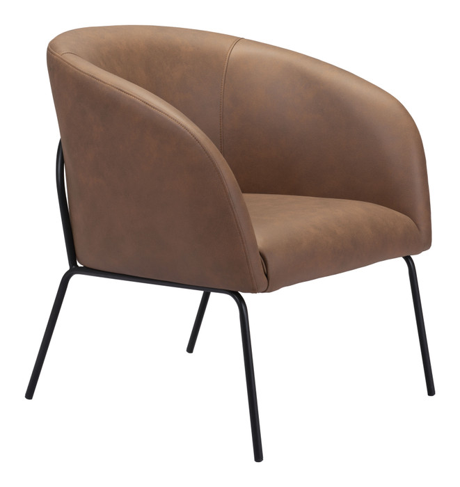 Zuo Modern Quinten Accent Chair Vintage Brown
