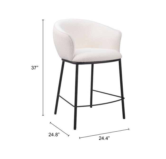 Zuo Modern Essen Counter Stool Ivory