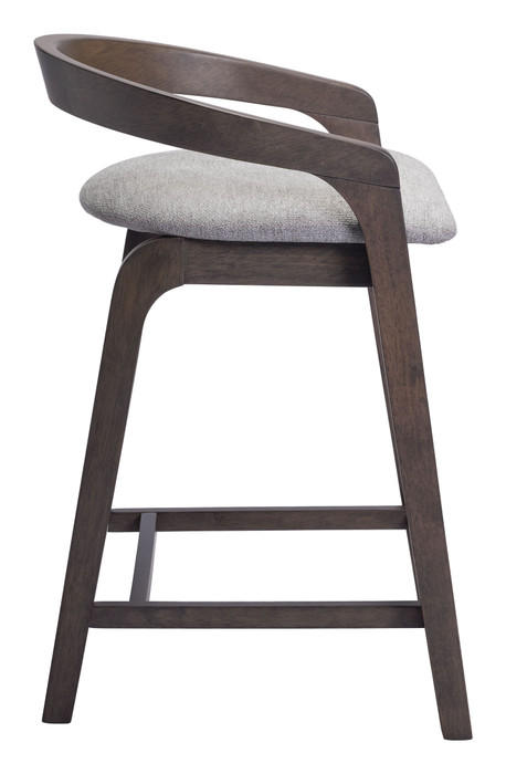 Zuo Modern Troy Counter Stool (Set of 2) Dove Gray & Espresso