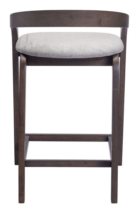 Zuo Modern Troy Counter Stool (Set of 2) Dove Gray & Espresso