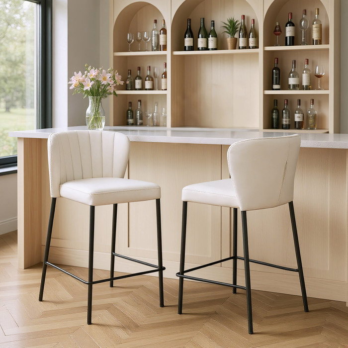 Zuo Modern Linz Counter Stool (Set of 2) Cream