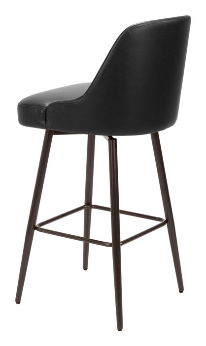 Zuo Modern Keppel Swivel Barstool Black & Bronze