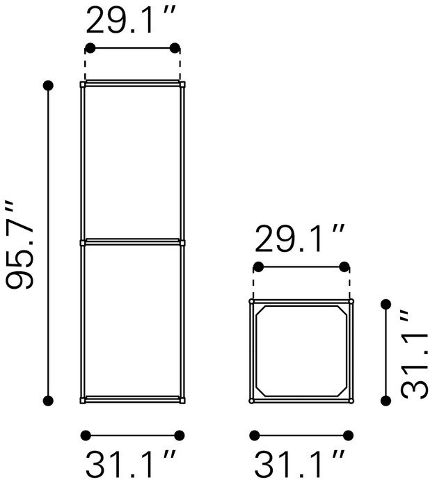 Zuo Modern Zuo Chair Display Light Gray