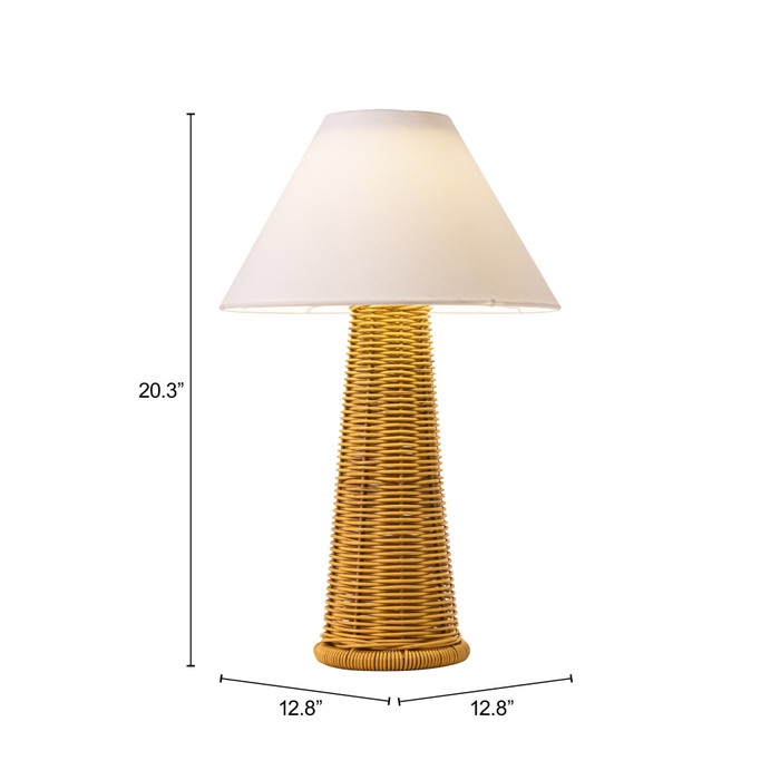 Zuo Modern Palmia Solar Table Lamp Natural