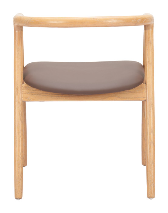 Zuo Modern Peker Dining Chair (Set of 2) Brown & Natural