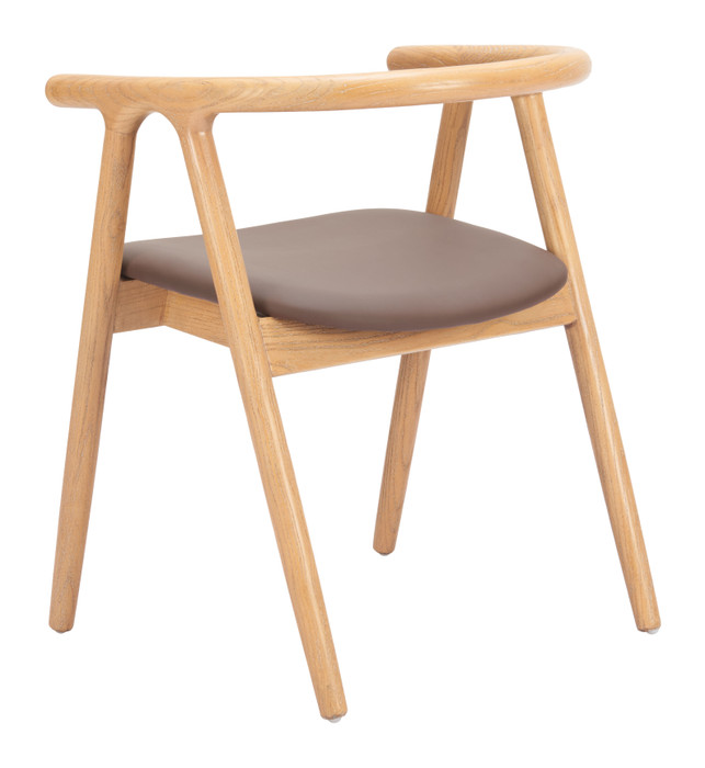 Zuo Modern Peker Dining Chair (Set of 2) Brown & Natural