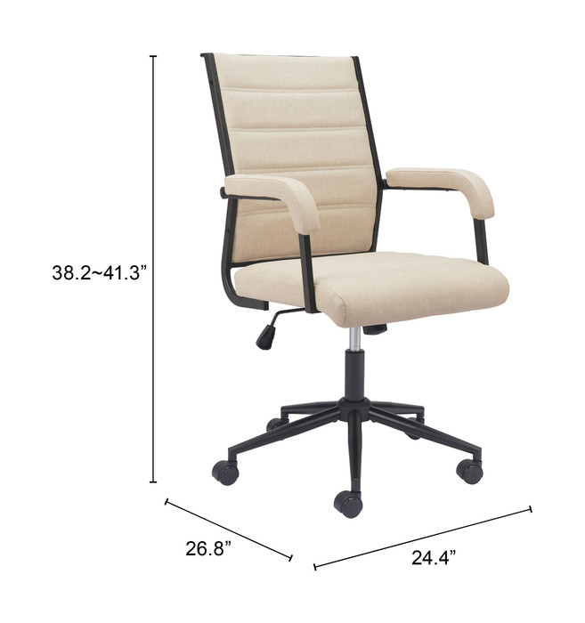 Zuo Modern Auction Office Chair Beige