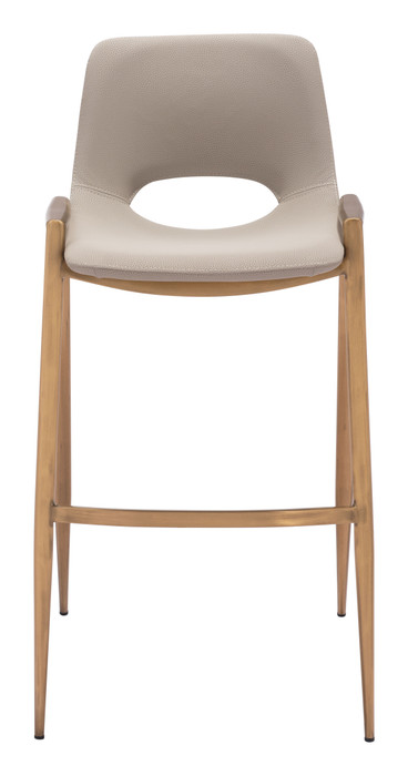 Zuo Modern Desi Barstool (Set of 2) Beige & Gold