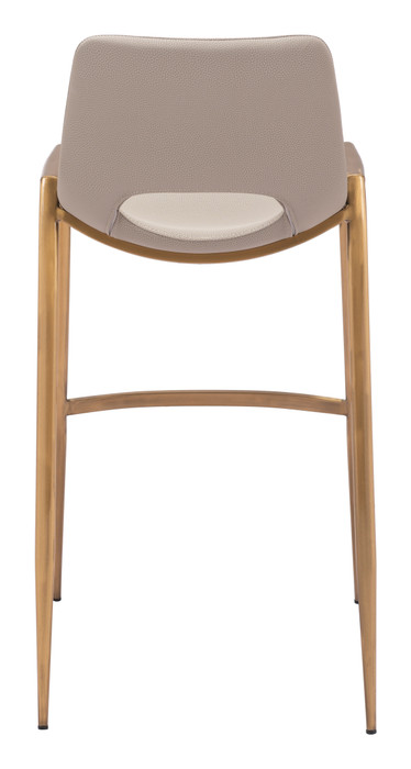 Zuo Modern Desi Barstool (Set of 2) Beige & Gold