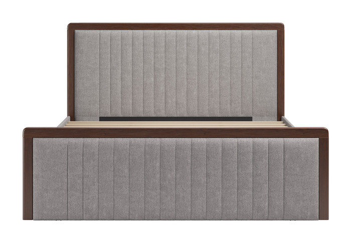 Zuo Modern Somune King Bed Gray & Walnut