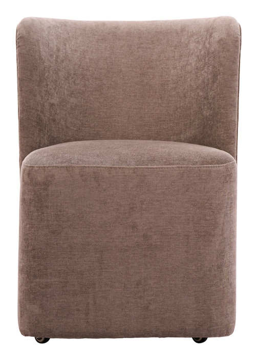 Zuo Modern Bambun Dining Chair with Wheels Taupe