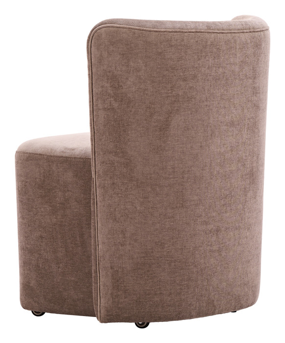 Zuo Modern Bambun Dining Chair with Wheels Taupe