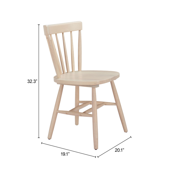 Zuo Modern Tyce Dining Chair - Natural, Set of 2