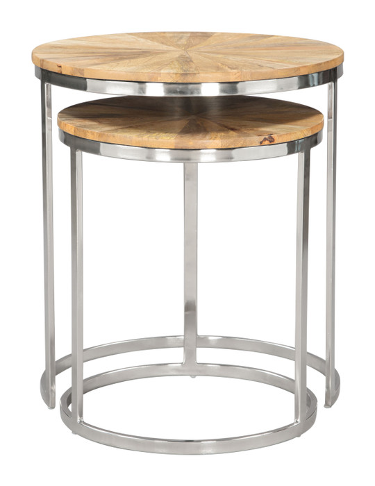 Zuo Modern Bari Nesting Table Set (2-Piece) Natural