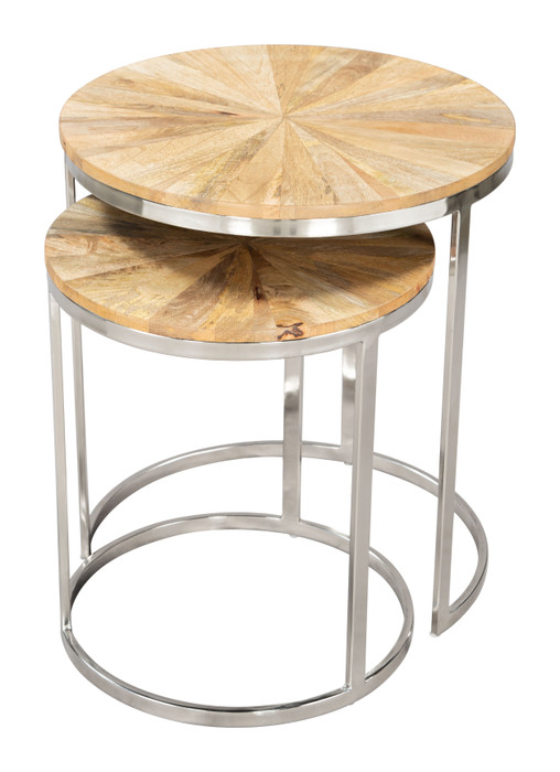 Zuo Modern Bari Nesting Table Set (2-Piece) Natural