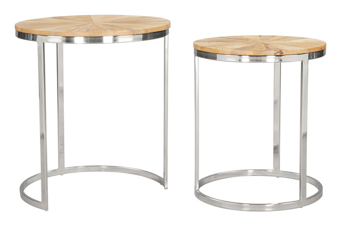 Zuo Modern Bari Nesting Table Set (2-Piece) Natural