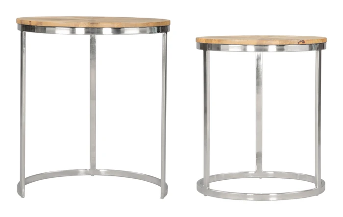 Zuo Modern Bari Nesting Table Set - Natural, 2-Piece