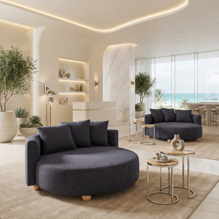 Zuo Modern Bari Nesting Table Set (2-Piece) Natural