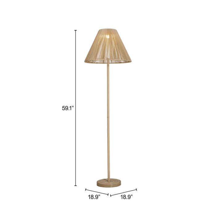 Zuo Modern Lumika Solar Floor Lamp Beige