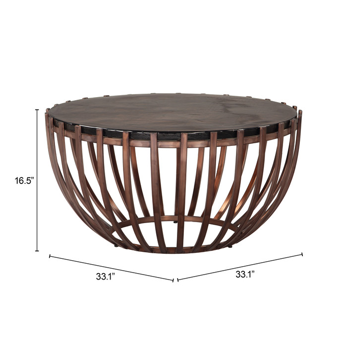 Zuo Modern Kafig Coffee Table Bronze