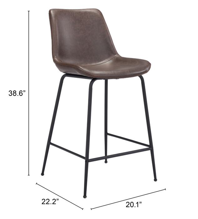 Zuo Modern Byron Counter Stool - Brown