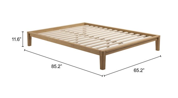 Zuo Modern Luum Queen Platform Bed Frame Natural