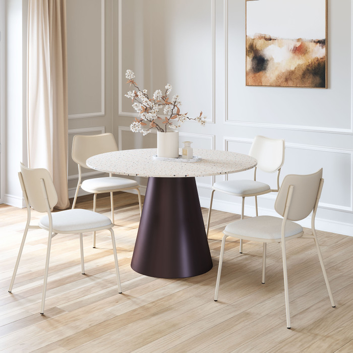 Zuo Modern Zeal Dining Chair (Set of 4) Light Gray & Beige