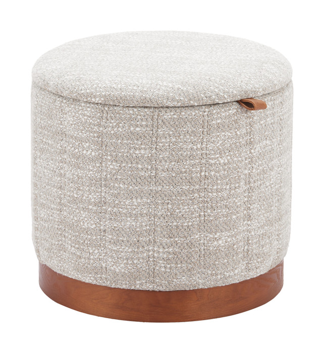 Zuo Modern Fije Storage Ottoman - Gray