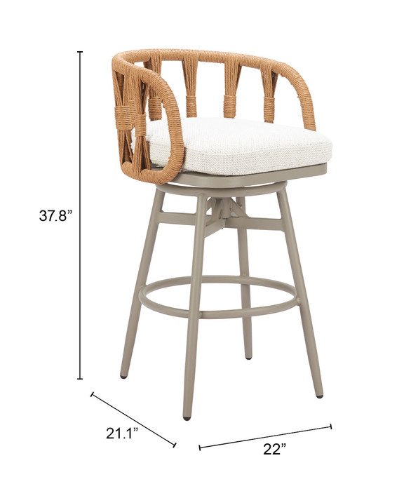 Zuo Modern Safal Swivel Barstool Multicolor