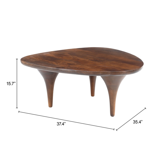 Zuo Modern Spiker Coffee Table Walnut