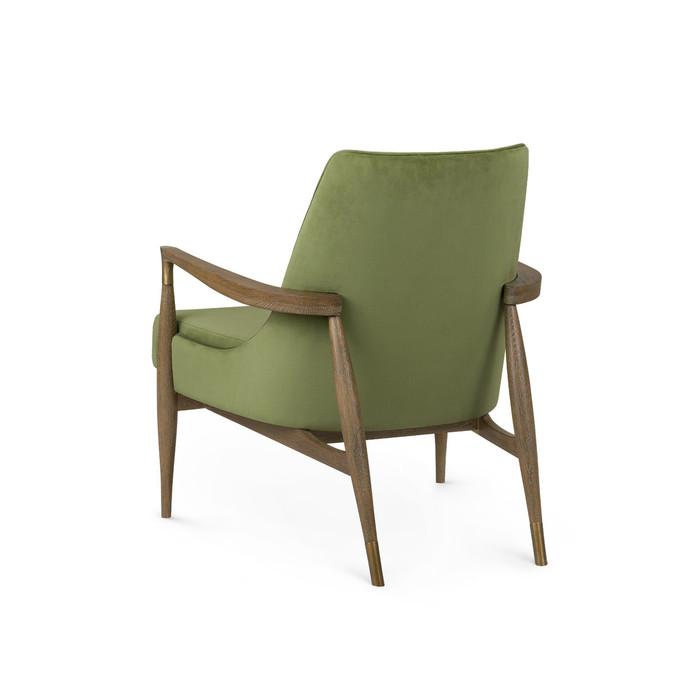 Villa & House - Bastian Lounge Chair, Driftwood and Forest Velvet