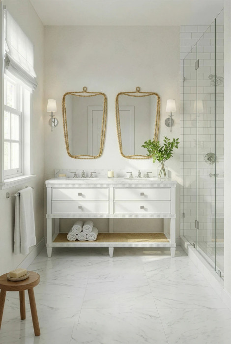 Villa & House - Sienna 2-Drawer Table - Base Only, Vanilla