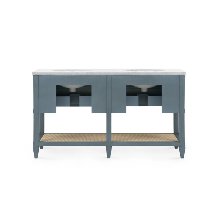 Villa & House - Sienna 2-Drawer Table - Base Only, Foggy Horizon