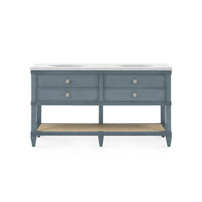 Villa & House - Sienna 2-Drawer Table - Base Only, Foggy Horizon