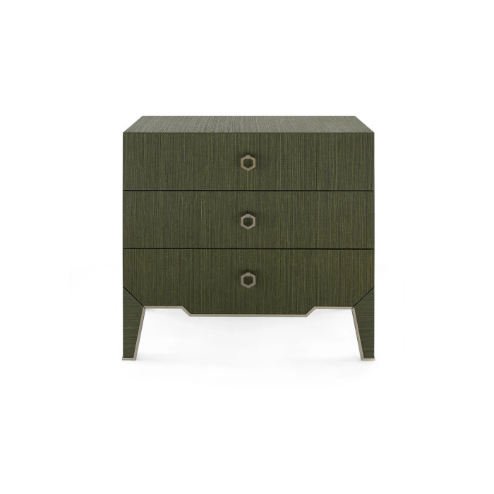 Villa & House - Madeline 3-Drawer Side Table, Deep Olive