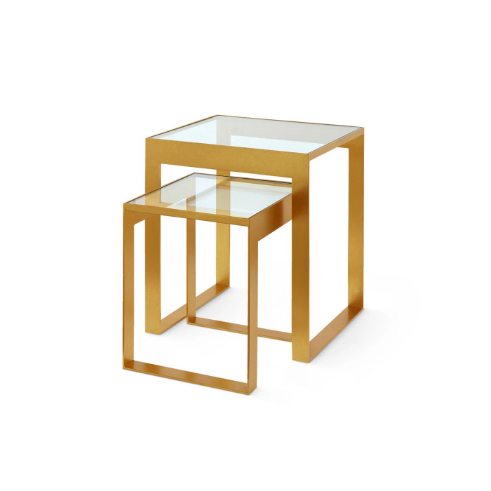Villa & House - Rialto Nesting Tables Set of 2, Gold Leaf
