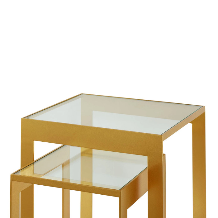 Villa & House - Rialto Nesting Tables Set of 2, Gold Leaf