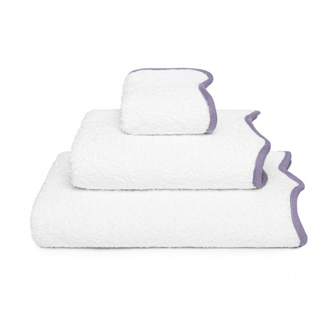 Portobello Scalloped Towel LAVANDER 15013 by Graccioza