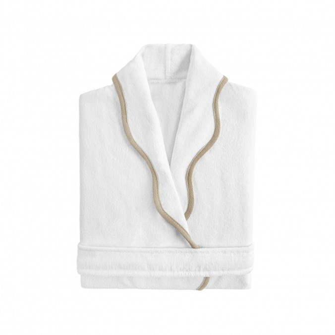 Portobello Scalloped Bath Robe LINEN 15022 by Graccioza