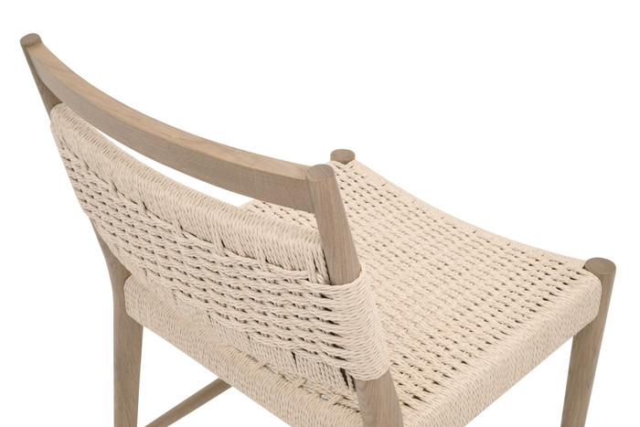 Essentials For Living Myles Dining Chair in Blonde Paper Cord, Natural Oak (Set of 2)