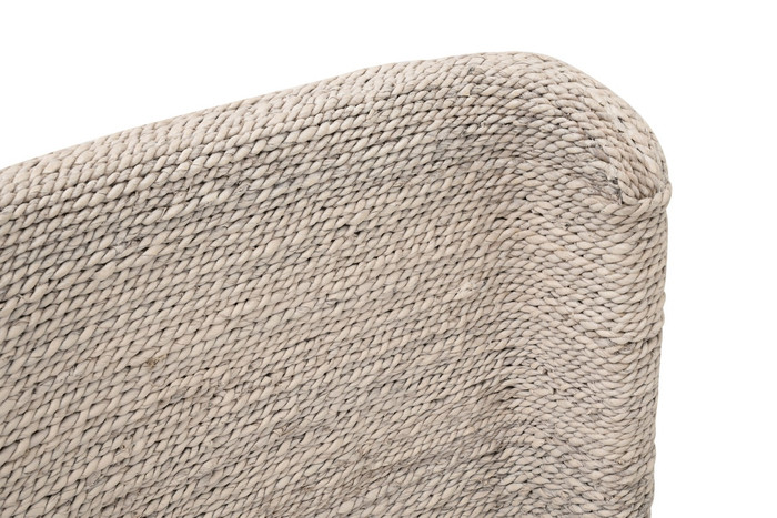 Essentials For Living Isle Dining Chair in White Wash Abaca Rope, LiveSmart Peyton Pearl, Natural Gray Mahogany (Set of 2)