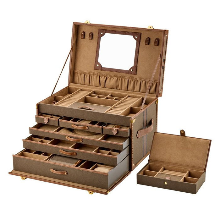 WOLF - Ida Extra Large Jewelry Trunk in Khaki